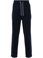 Pantalon Brunello Cucinelli en coton et cachemire bleu