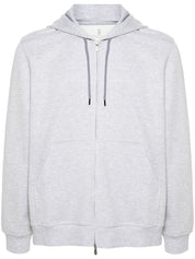 Pulls Brunello Cucinelli Sweat à capuche en coton mélangé gris