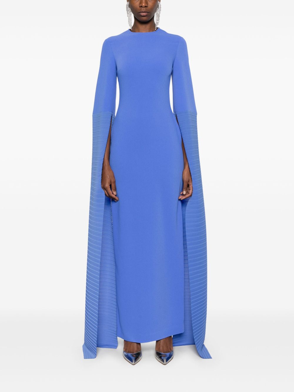 Solace London Dresses Blue with rear slit