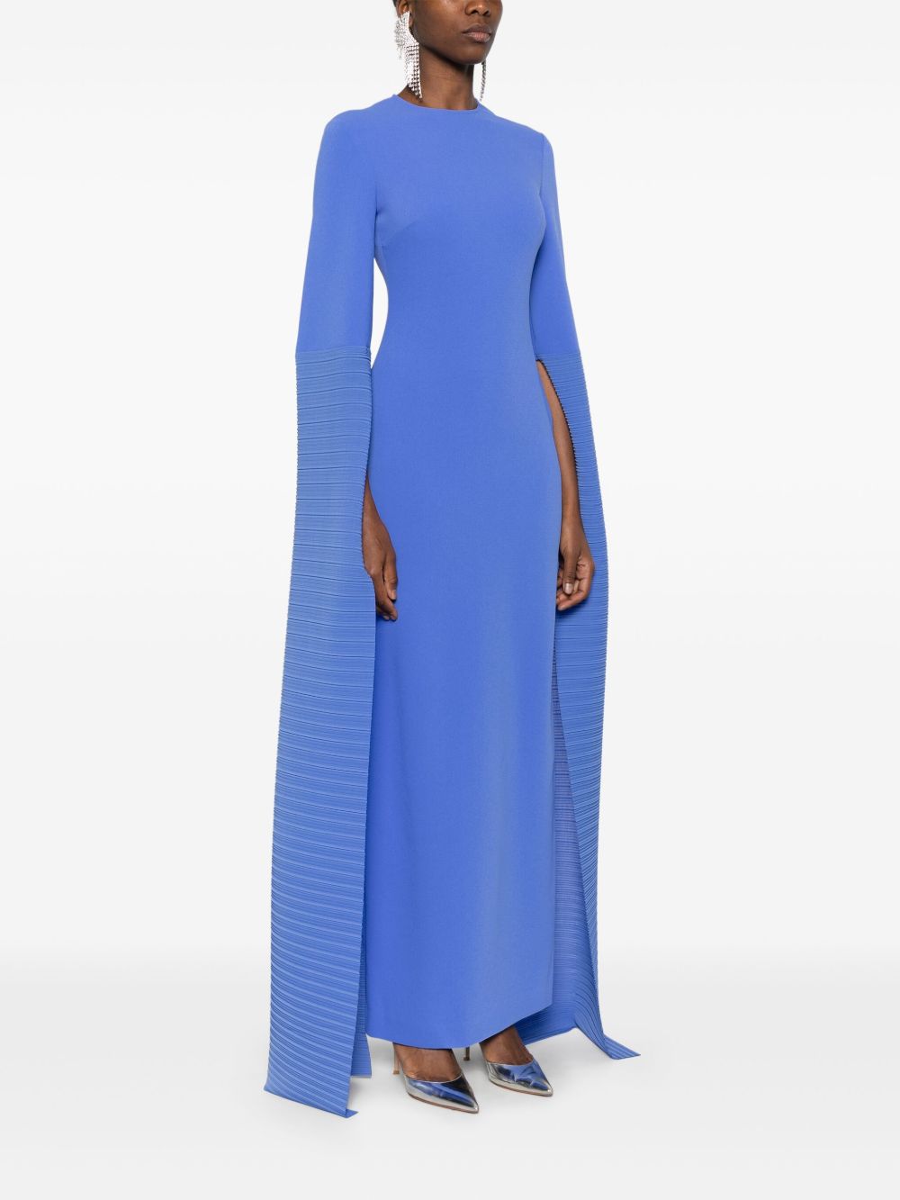 Solace London Dresses Blue with rear slit