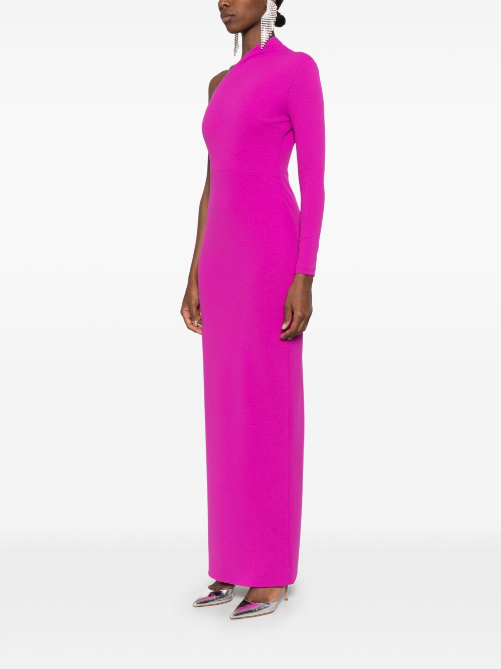 Solace London Dresses Fuchsia one-shoulder