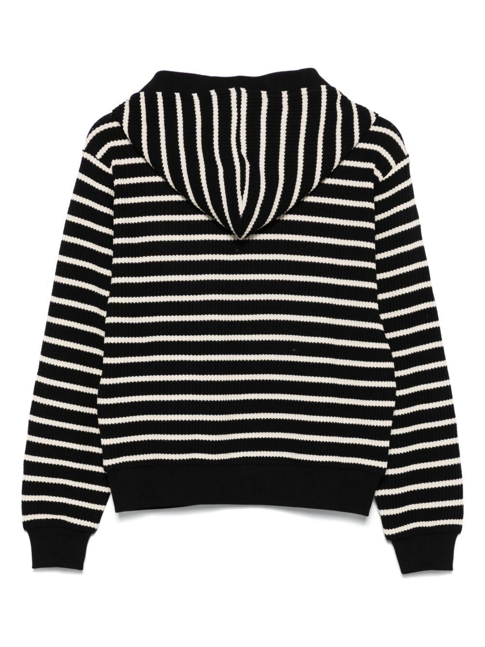 Emporio Armani Black Cotton-Blend Hoodie Sweater