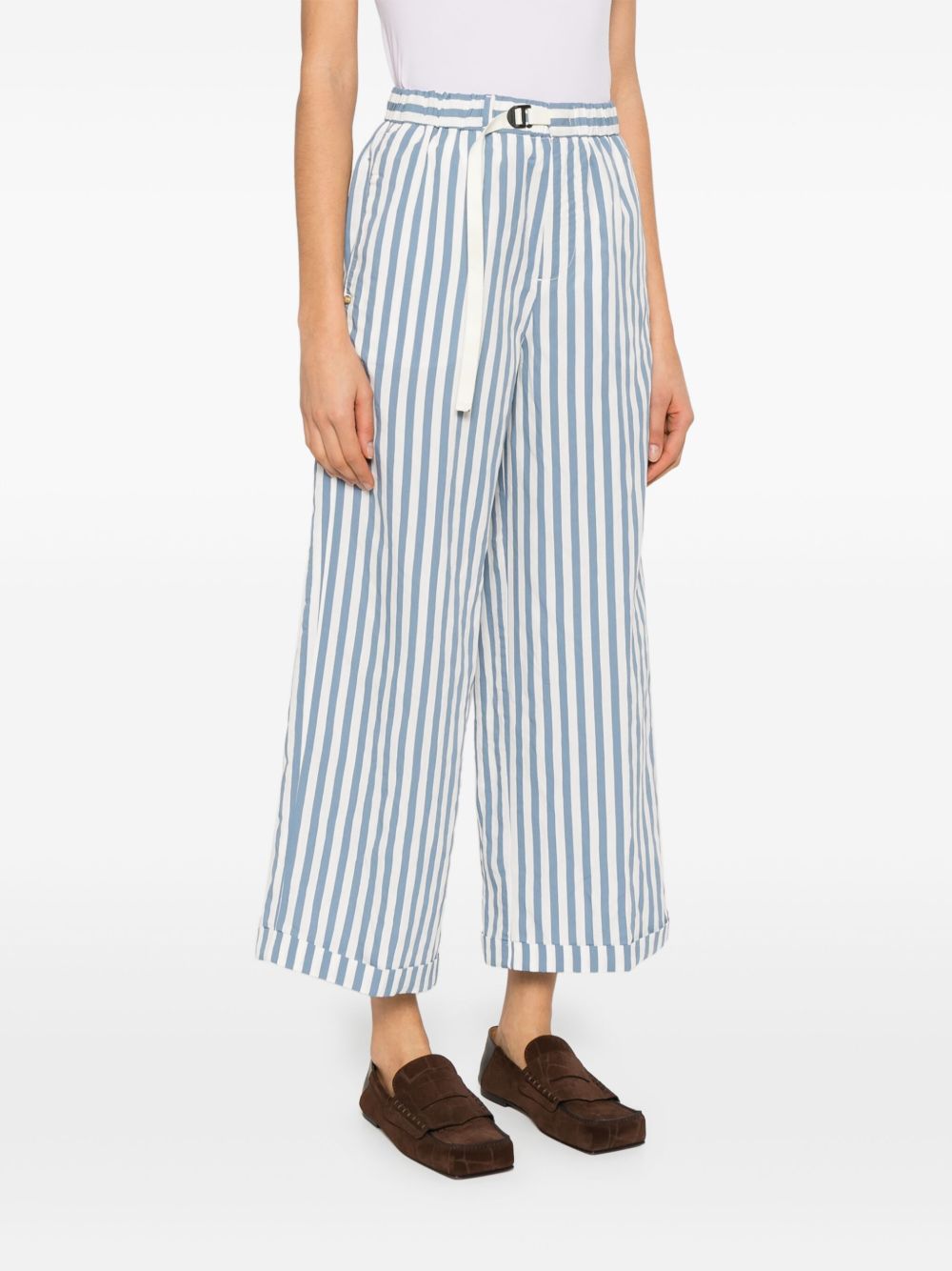 White Sand Trousers Clear Blue wide-leg