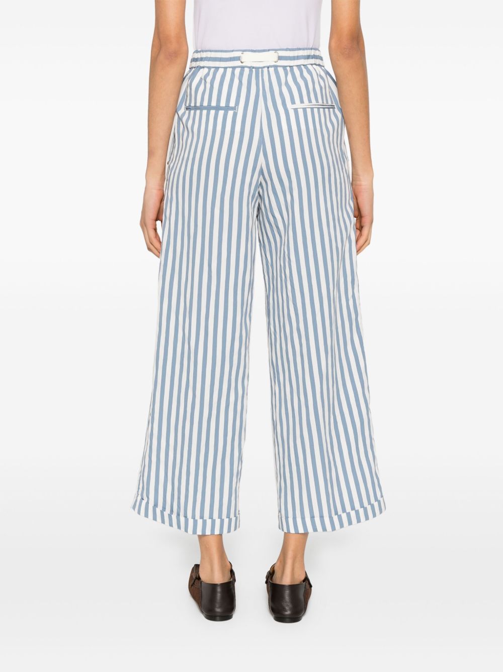 White Sand Trousers Clear Blue wide-leg
