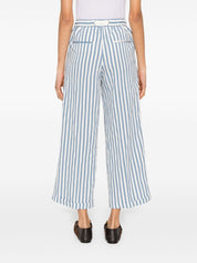 White Sand Trousers Clear Blue wide-leg