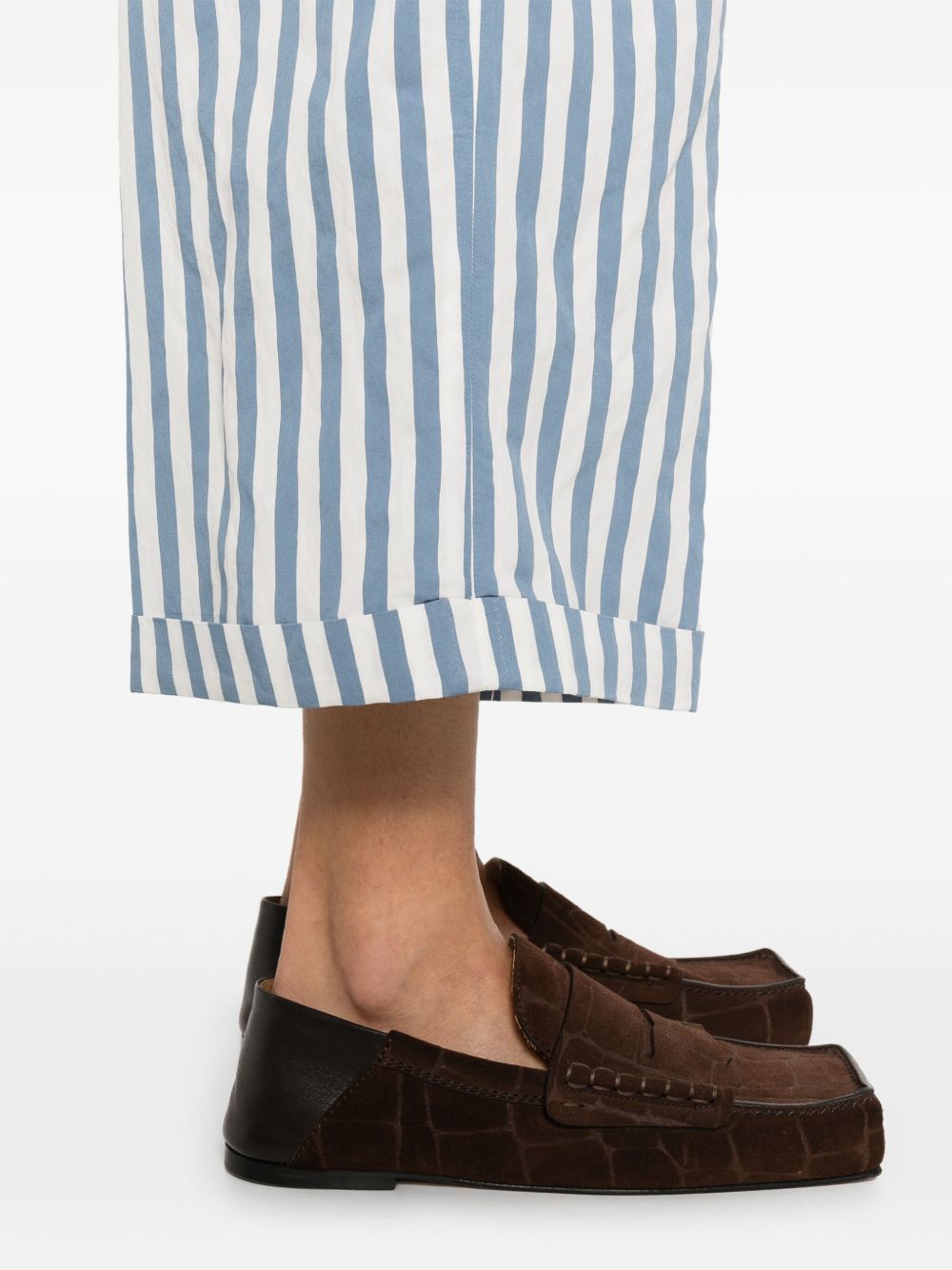 White Sand Trousers Clear Blue wide-leg