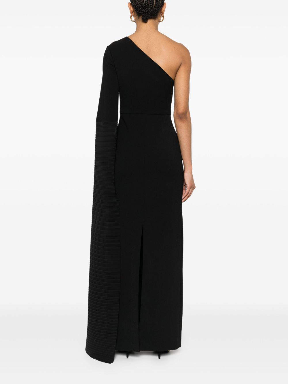 Solace London Dresses Black one-shoulder gown