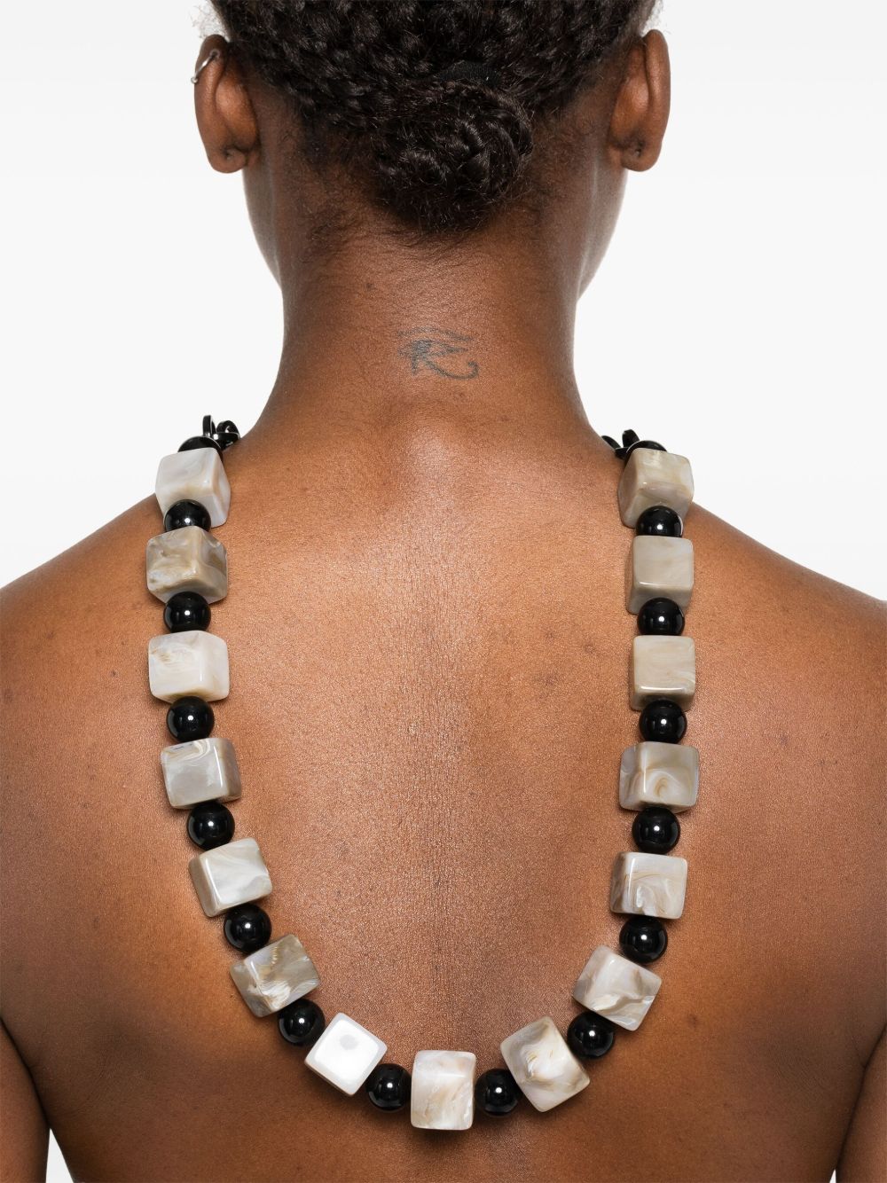 EMPORIO ARMANI EXCLUSIVE Bijoux Black beaded necklace