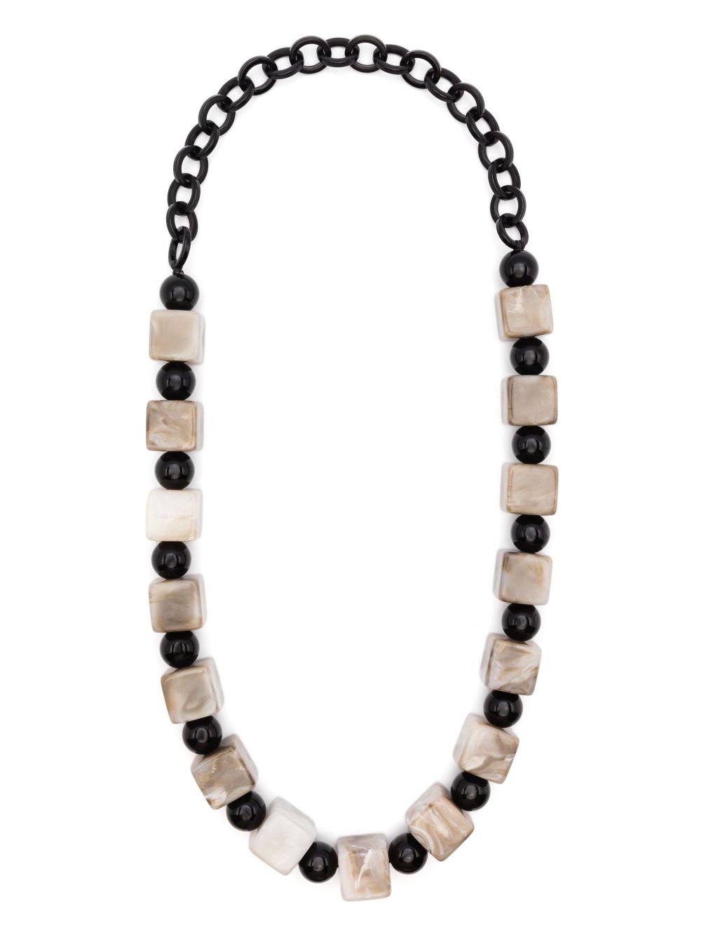 EMPORIO ARMANI EXCLUSIVE Bijoux Black beaded necklace