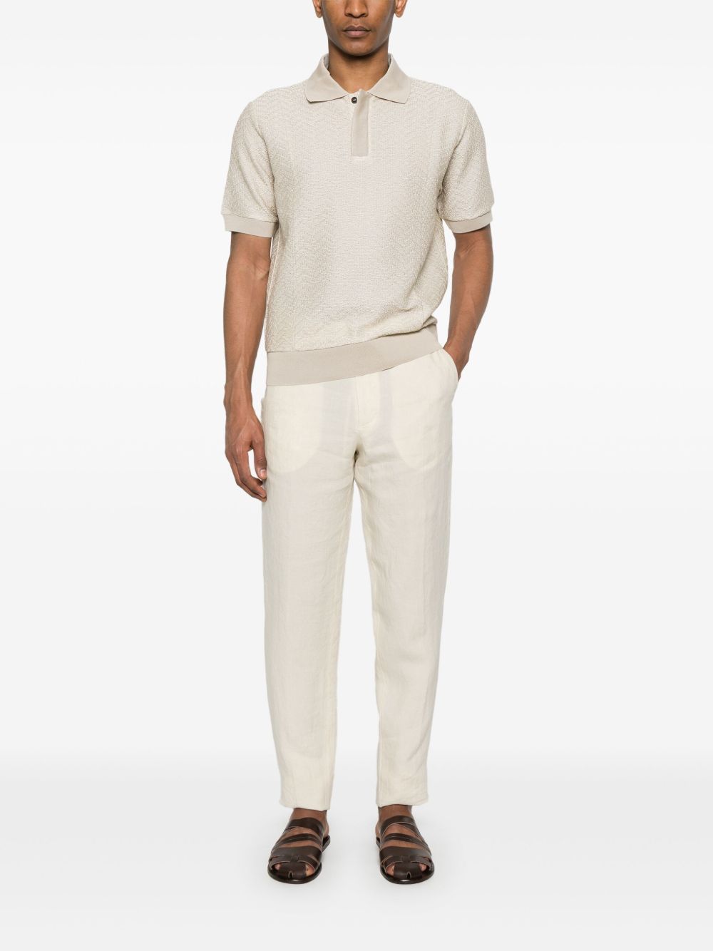 Emporio Armani CAPSULE polo shirt Beige cotton