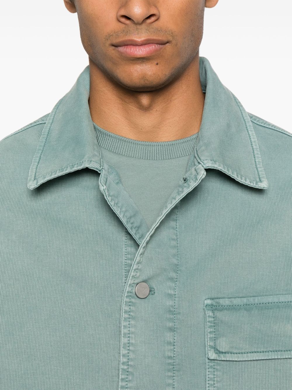 Emporio Armani Jackets Clear Blue cotton blouson