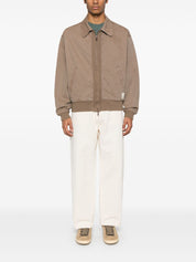 Chaqueta blusón de algodón marrón de Emporio Armani Coats