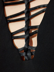 Robes Emporio Armani noires à col en V