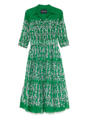 Samantha Sung Dresses Green belted shirt dress