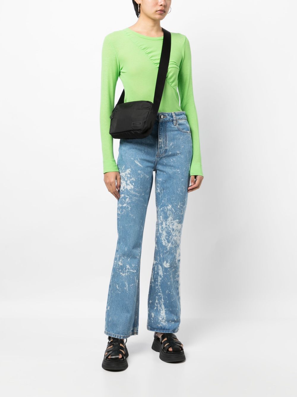 Ganni Bags.. Black recycled polyester crossbody