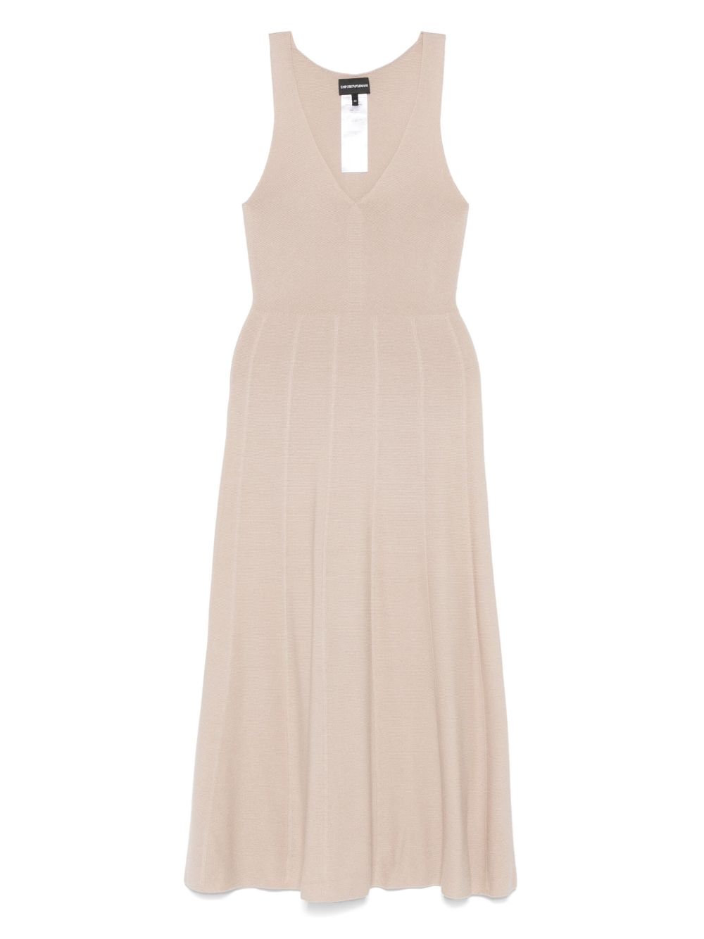 Emporio Armani Dresses Beige sleeveless flared