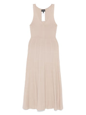 Emporio Armani Dresses Beige sleeveless flared