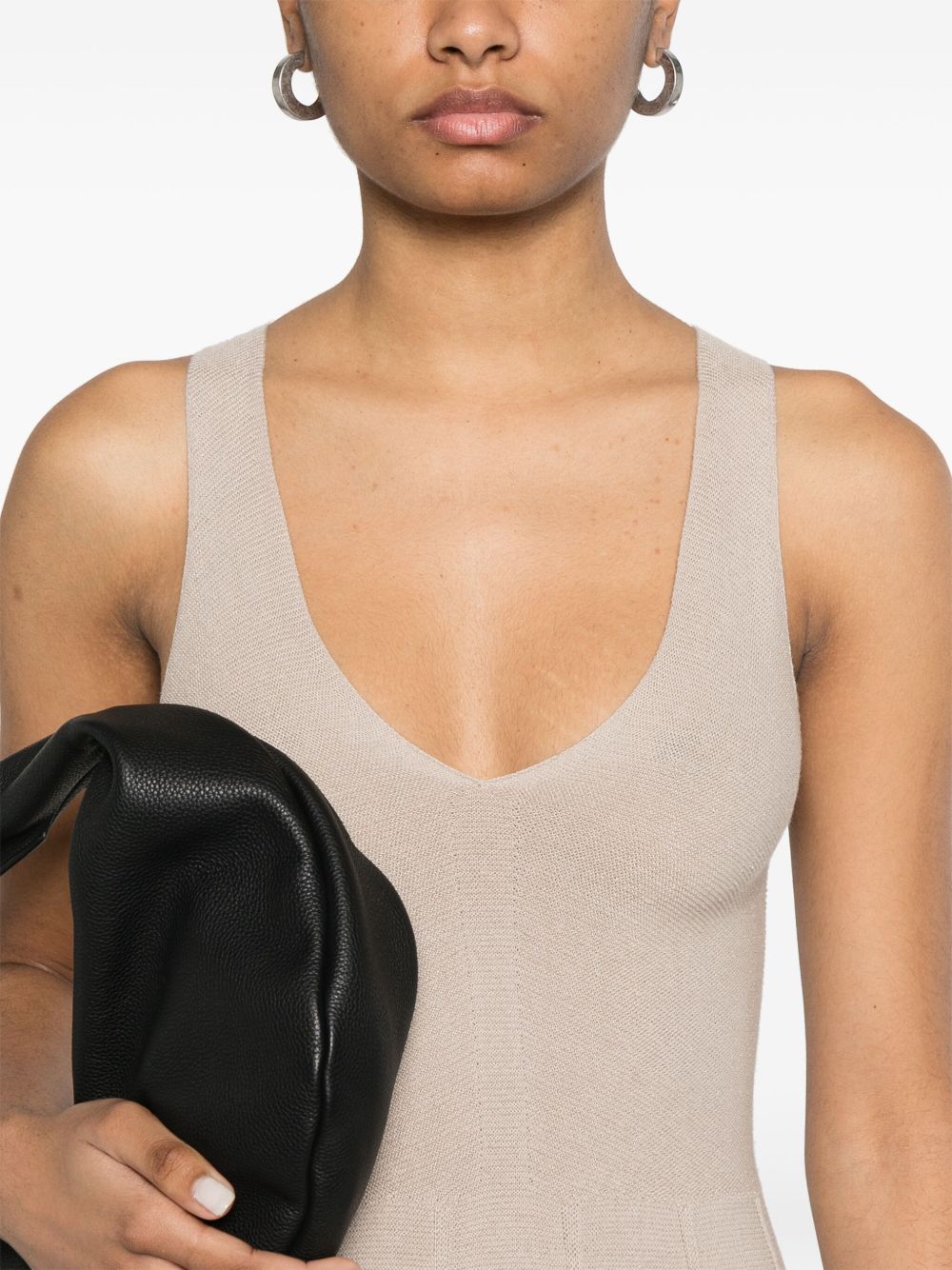 Emporio Armani Dresses Beige sleeveless flared