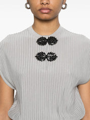 Emporio Armani ottoman midi dress with jewel details