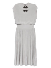 Emporio Armani ottoman midi dress with jewel details