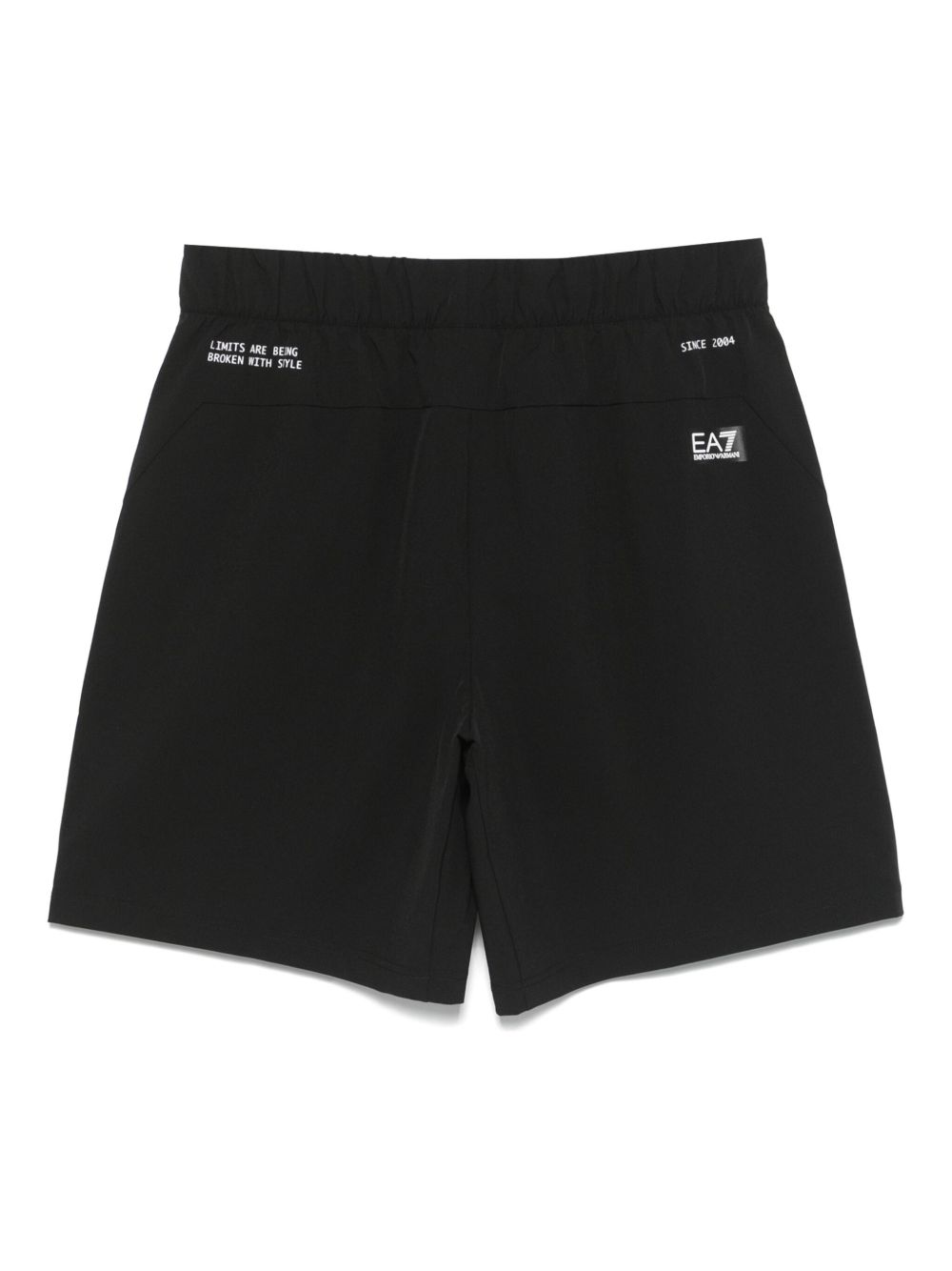 EA7 Shorts Black with elastic waistband