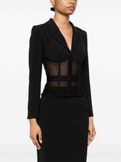 Elisabetta Franchi Jackets Black corset style