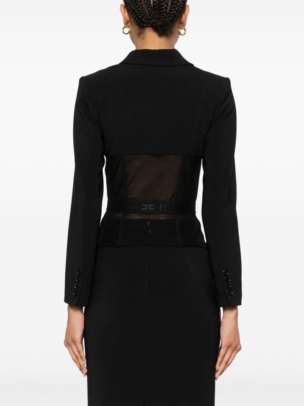 Elisabetta Franchi Jackets Black corset style