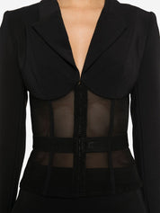 Elisabetta Franchi Jackets Black corset style