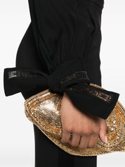 Elisabetta Franchi Shirts Black plunge V-neck