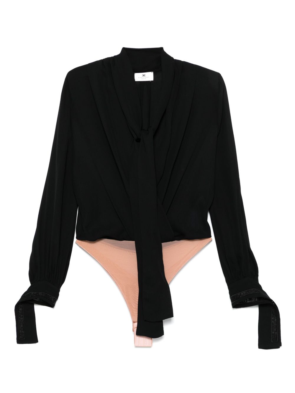 Elisabetta Franchi Shirts Black plunge V-neck