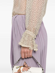 Valentino Shirts Beige ruffled detail