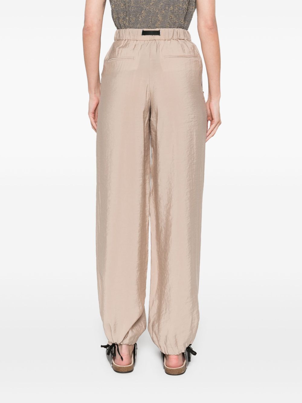 White Sand Trousers Beige wide leg