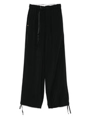 White Sand Trousers Black wide-leg