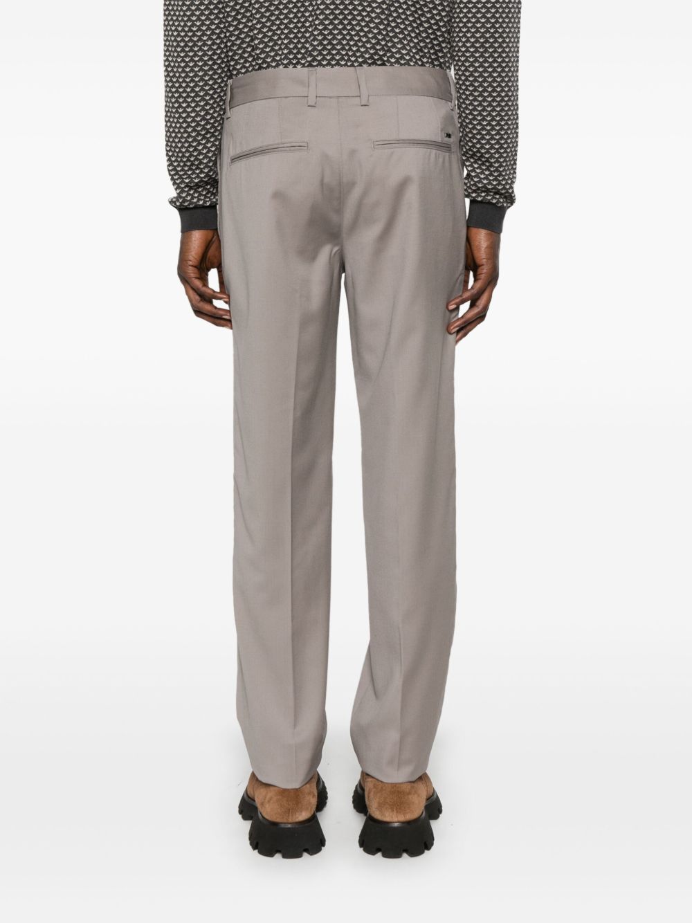 Pantalon Emporio Armani gris tourterelle coupe ajustée