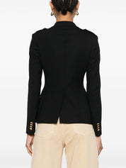 Tagliatore black wool double-breasted jacket