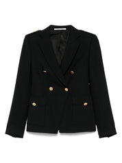 Tagliatore black wool double-breasted jacket