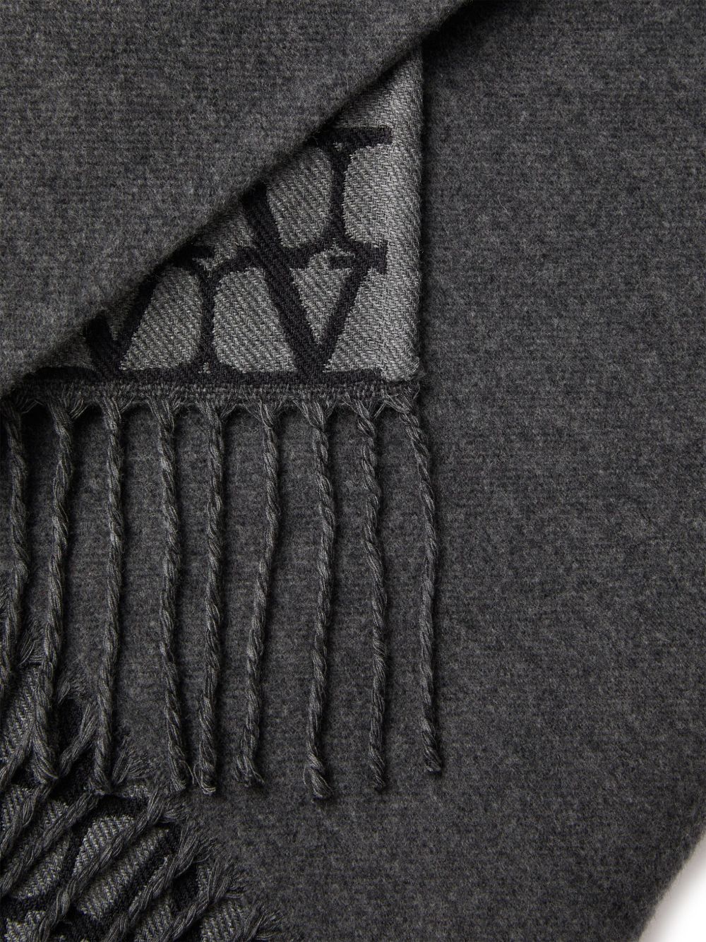 Valentino Jackets Black fringed cashmere poncho