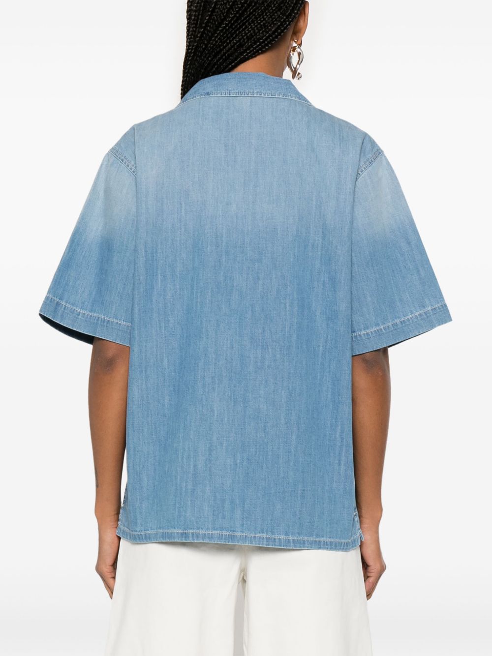 Camisas Fabiana Filippi en algodón azul claro