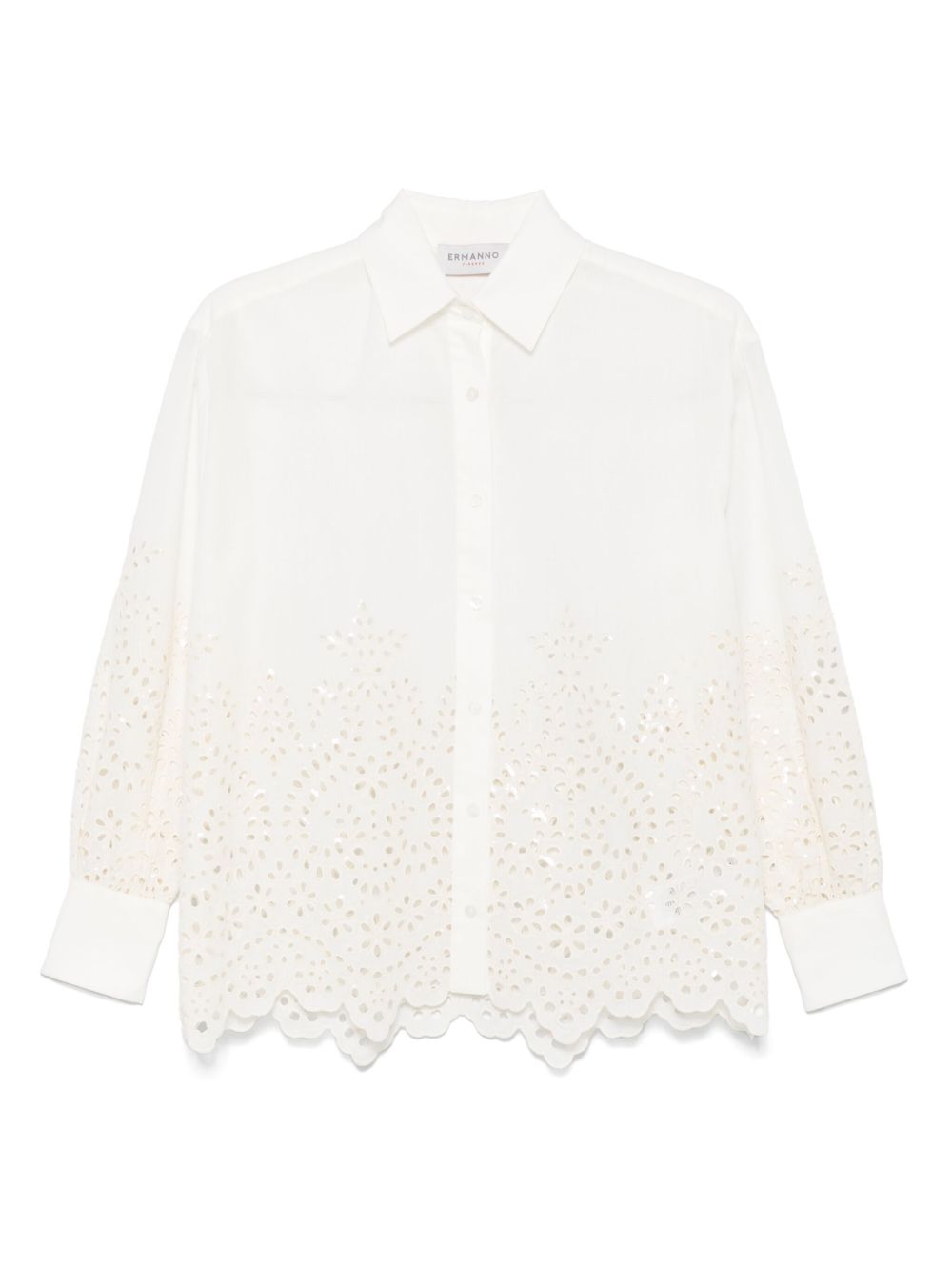 Ermanno Firenze Chemises Coton blanc brodé