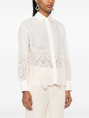 Ermanno Firenze Chemises Coton blanc brodé
