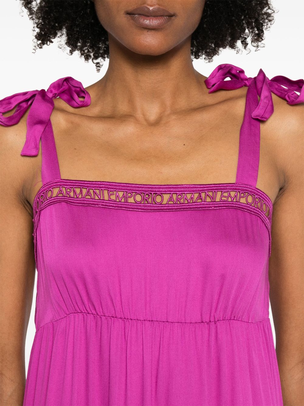 Emporio Armani Sea clothing Purple long dress