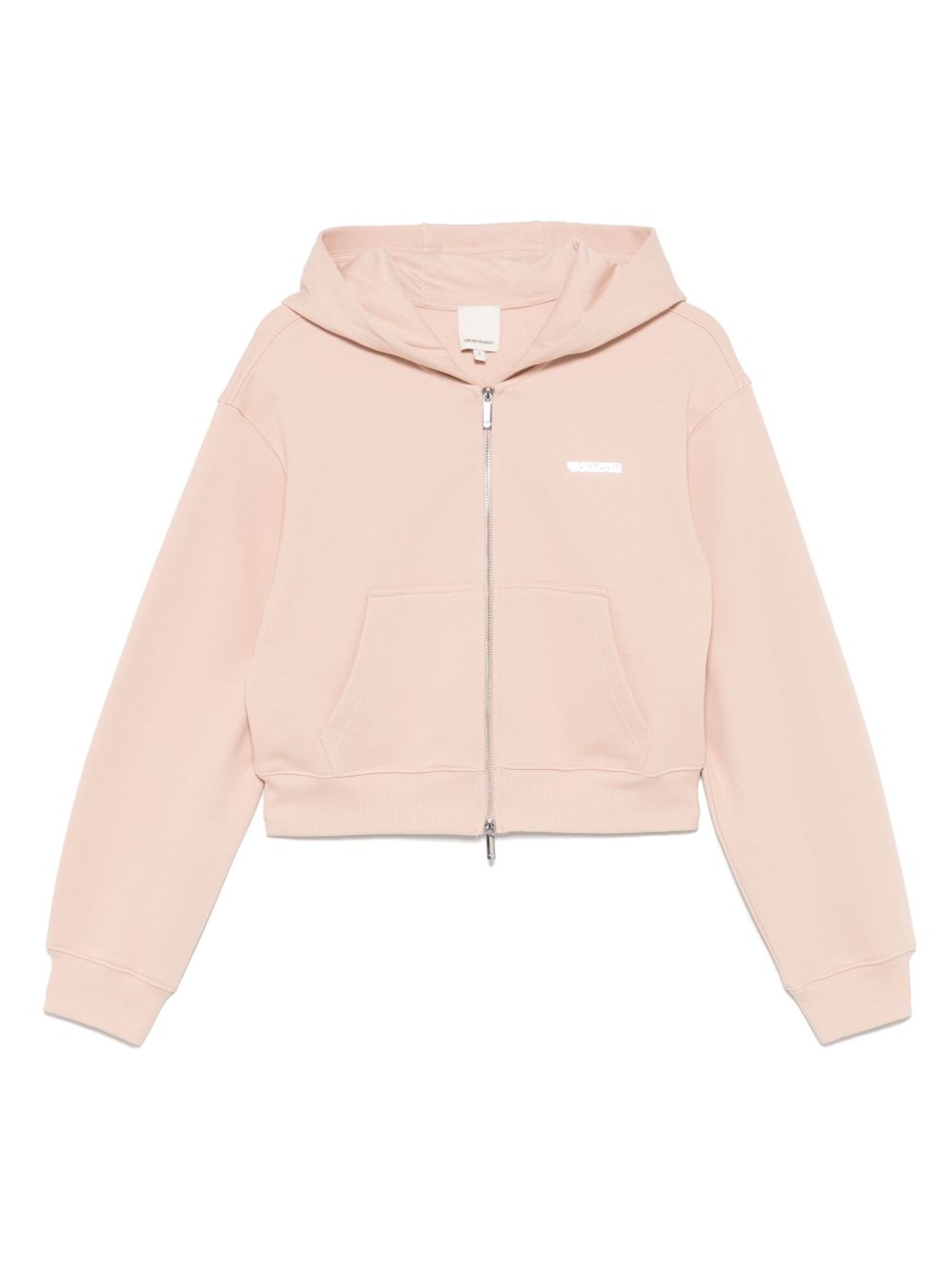 Emporio Armani Powder Cotton Zip Hoodie — Women's Sweater