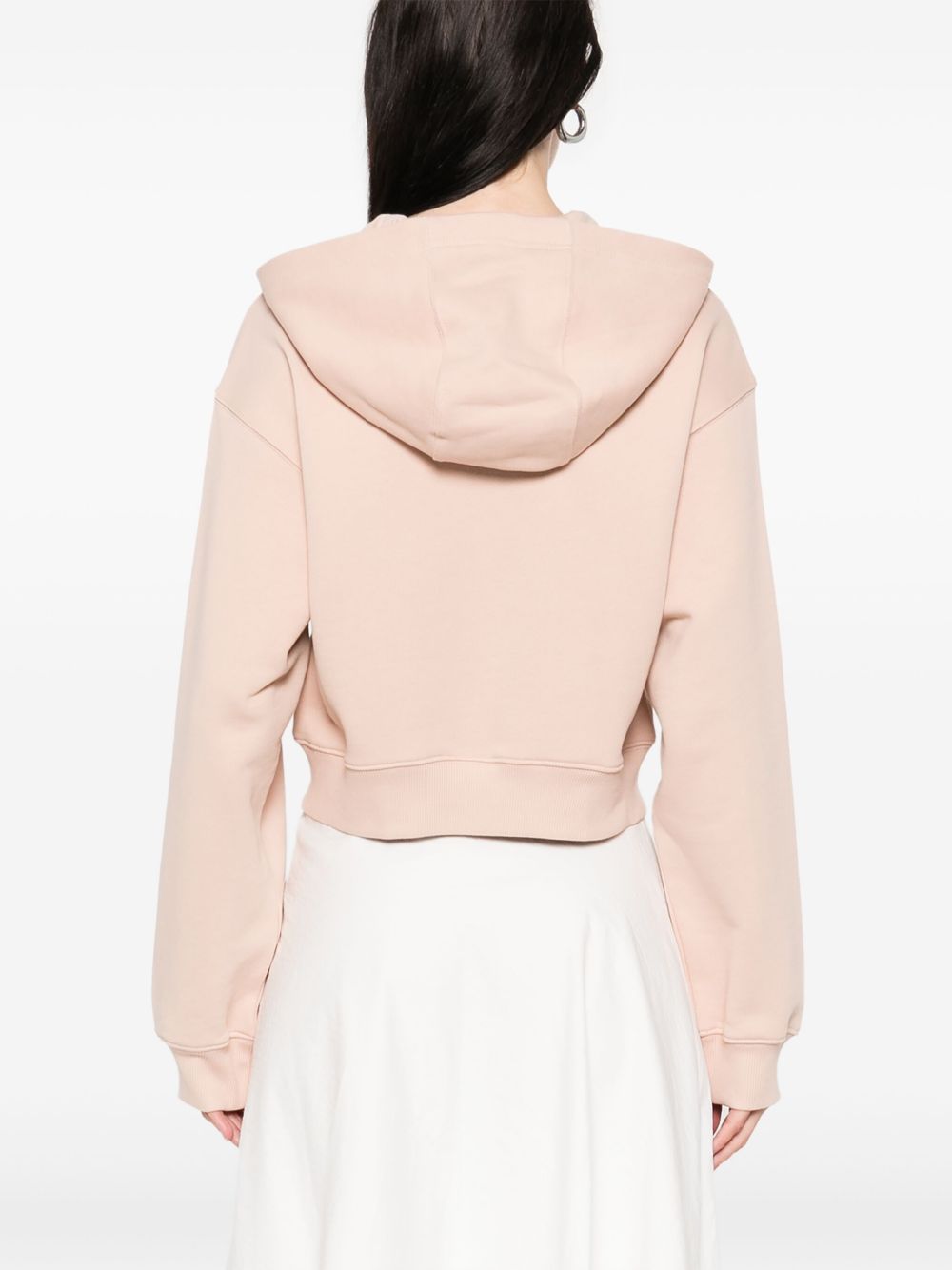 Emporio Armani Powder Cotton Zip Hoodie — Women's Sweater