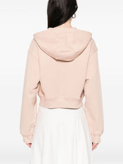 Emporio Armani Powder Cotton Zip Hoodie — Women's Sweater