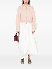 Emporio Armani Powder Cotton Zip Hoodie — Women's Sweater