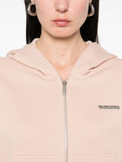Emporio Armani Powder Cotton Zip Hoodie — Women's Sweater