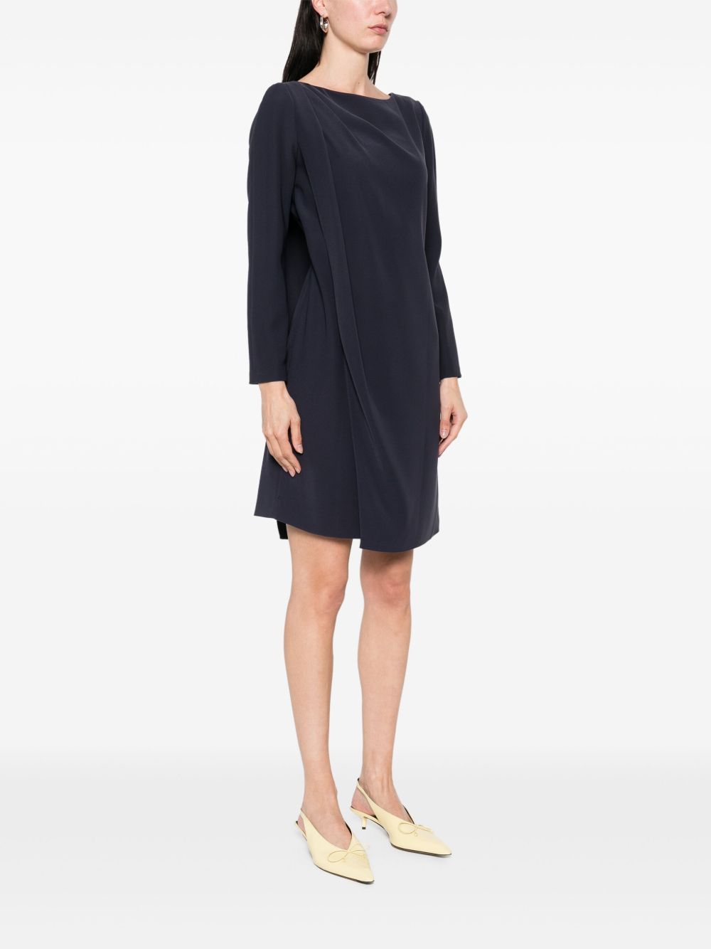 Emporio Armani Dresses Blue — Prussian Cady Short Dress