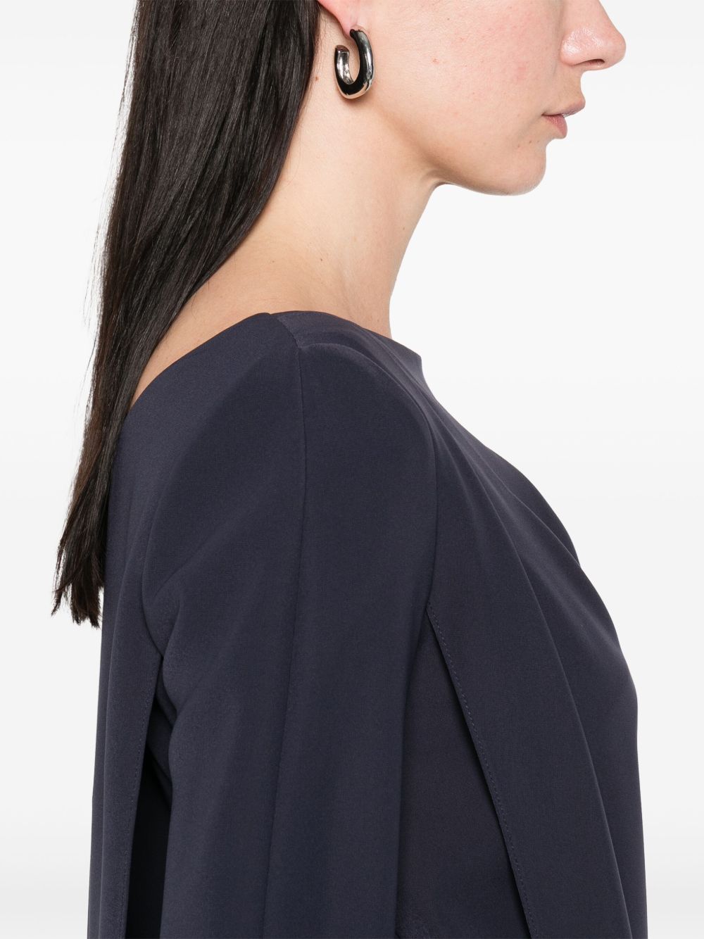 Emporio Armani Dresses Blue — Prussian Cady Short Dress