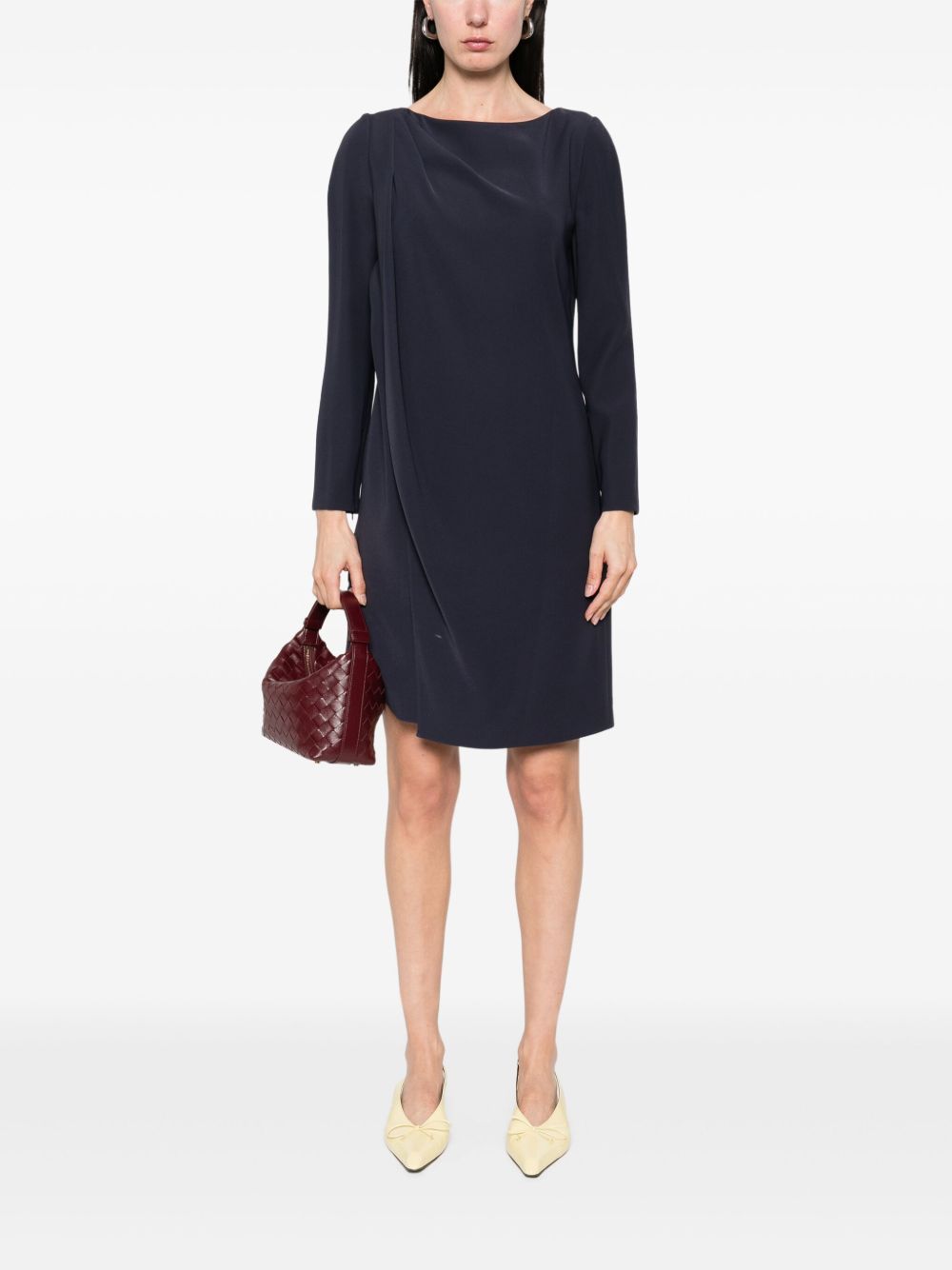 Emporio Armani Dresses Blue — Prussian Cady Short Dress