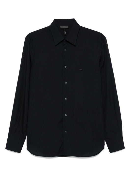 Emporio Armani Blue Shirt — Tailored Striped Elegance